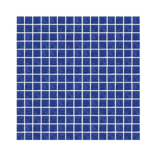 Стеклянная мозаика Rose Mosaic Gold Star сетка 1x1 глянцевая синяя A20(2+) 31,8х31,8 см