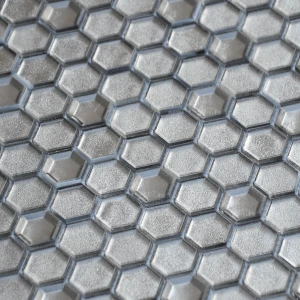 Стеклянная мозаика LeeDo Ceramica Argento grani hexagon серебристый 30x30 см
