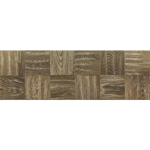 Плитка настенная Baldocer Eleganza Squares Nogal матовая коричневая 90х30 см