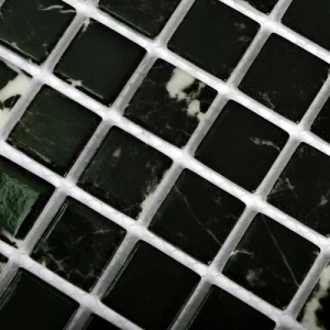 Мозаика Bonaparte Стеклянная мозаика Mia black glossy 23х23 глянцевая черная 30х30 см