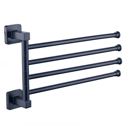 Держатель Fashun для полотенец 4 рейки поворотный графит A2614-17