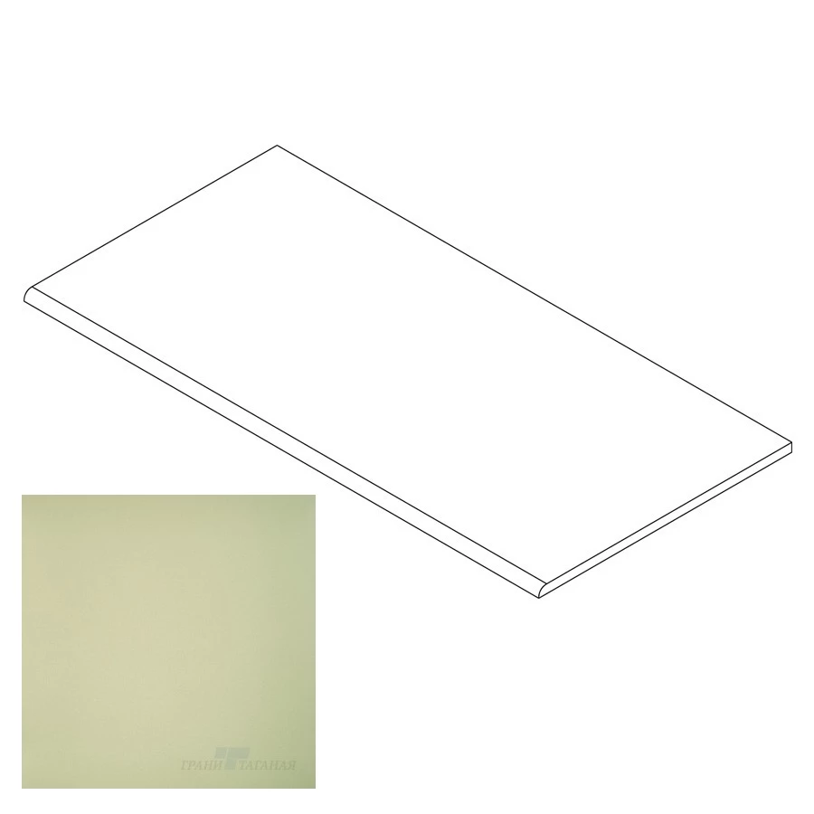 Ступень Грани Таганая Профи с завальцовкой зеленый чай матовая GT079M 60х29,5 см