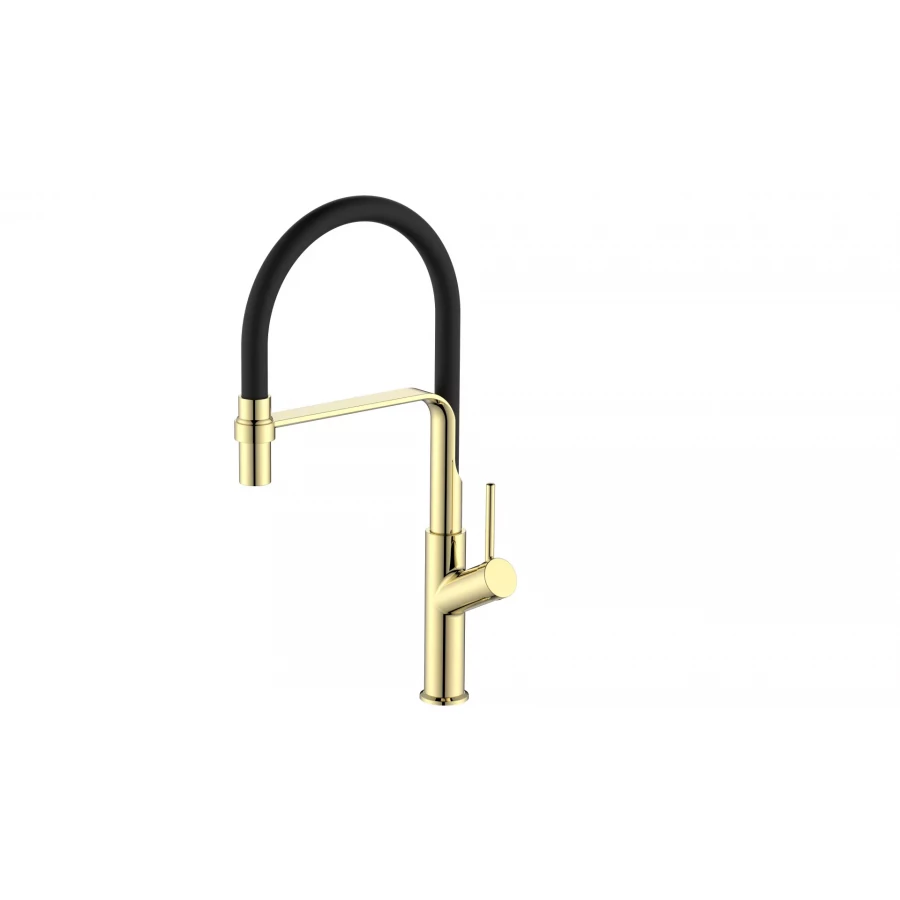 Смеситель для кухни Esko Gold гибкий излив черный K50GB