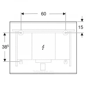 Зеркало с подсветкой Geberit Option Plus с прямым и непрямым освещением B 90 см H 70 см Серебристые оттенки Матированный алюминий 502.783.00.1