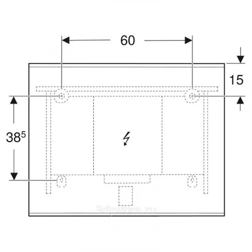 Зеркало с подсветкой Geberit Option Plus с прямым и непрямым освещением B 90 см H 70 см Серебристые оттенки Матированный алюминий 502.783.00.1