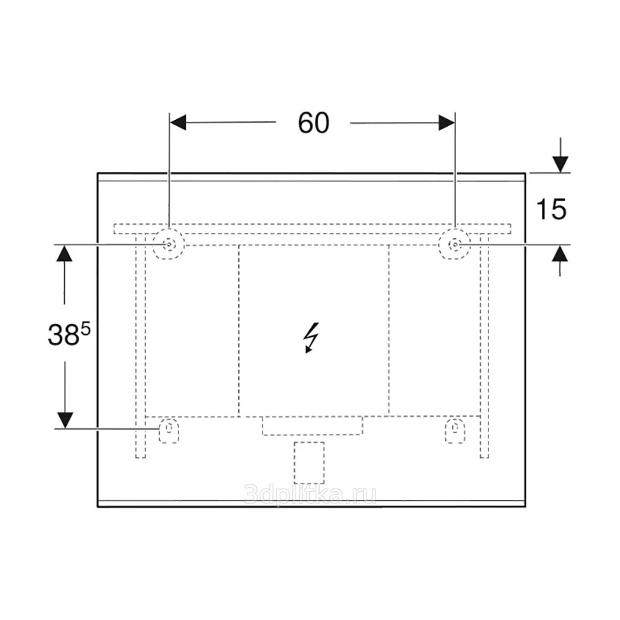 Зеркало с подсветкой Geberit Option Plus с прямым и непрямым освещением B 90 см H 70 см Серебристые оттенки Матированный алюминий 502.783.00.1