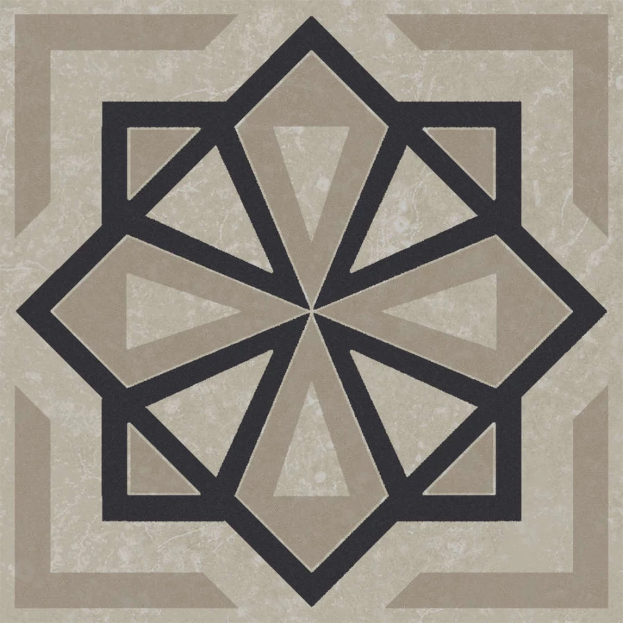 Плитка настенная Kerama Marazzi Касабланка Декор матовый светло-серый KMD3STA050GN 9,8x9,8 см