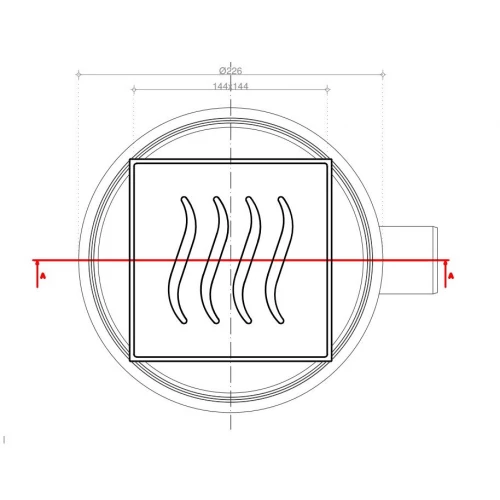 Точечный трап Pestan Confluo Standard Tide 13000001 15х15 см