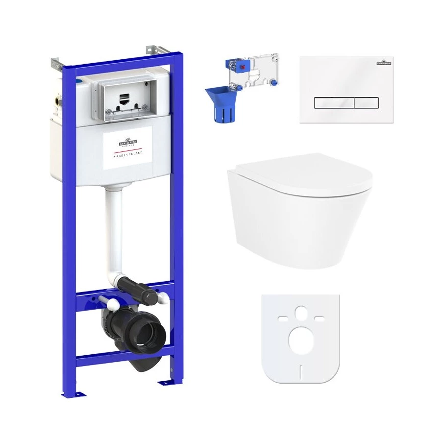 Унитаз Lavinia Boho Relfix Biore Rimless 87040105 (комплект 7 в 1)