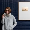 Плитка настенная Mutina Дин Дарк Блуе Матт / Din Dark Blue Matt матовая синяя KGDM25 15х7,4 см