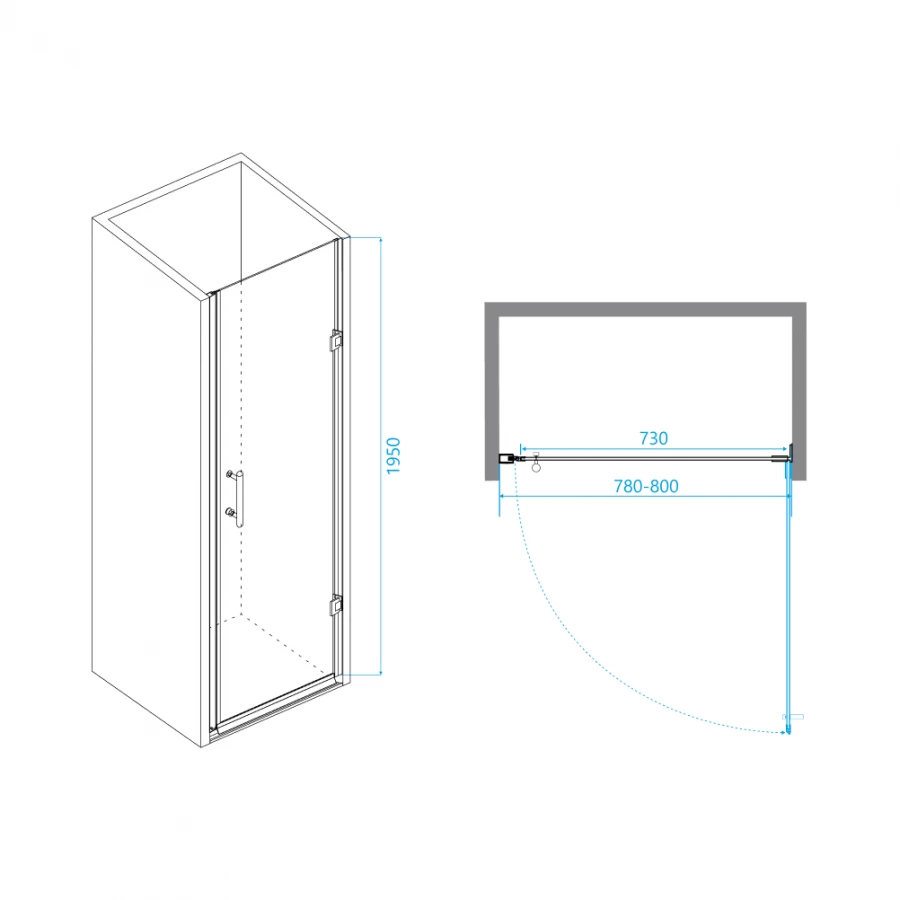 Душевая дверь RGW PA-06B Шиншилла 41080608-54 80х195 см