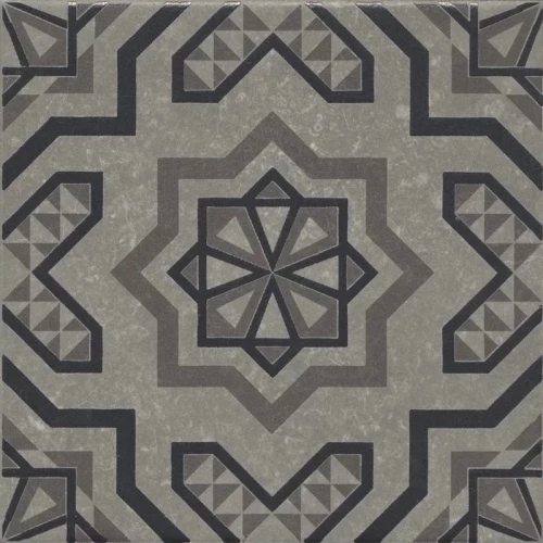 Керамогранит Kerama Marazzi Касабланка Декор матовый серый KMD3STA048GN 20x20 см