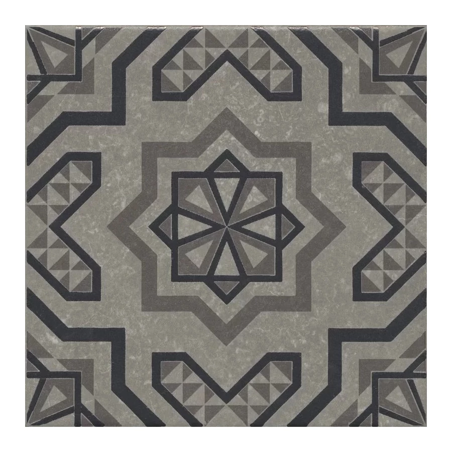 Керамогранит Kerama Marazzi Касабланка Декор матовый серый KMD3STA048GN 20x20 см