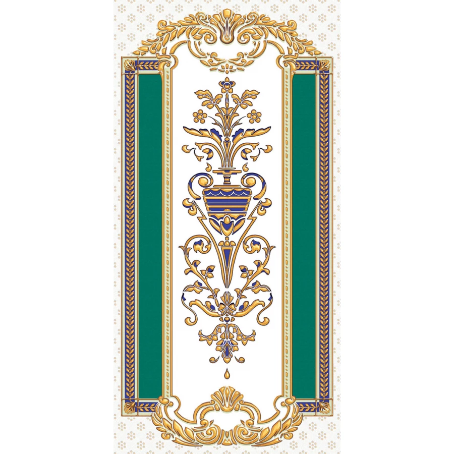 Декор 1721 Ceramique Imperiale Золотой бирюзовый 04-01-1-10-03-71-905 50х25 