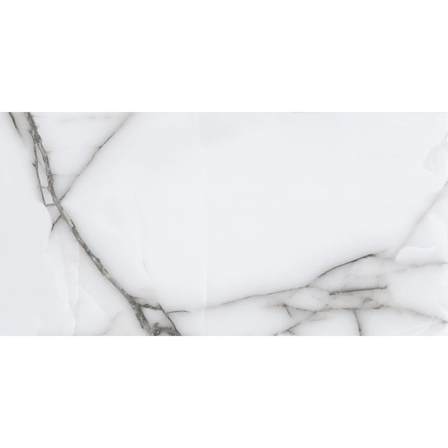 Керамогранит lamore Ceramic Gloss 60х120 Onyx Vista Gris глянцевый белый 60/120-046 120х60 см