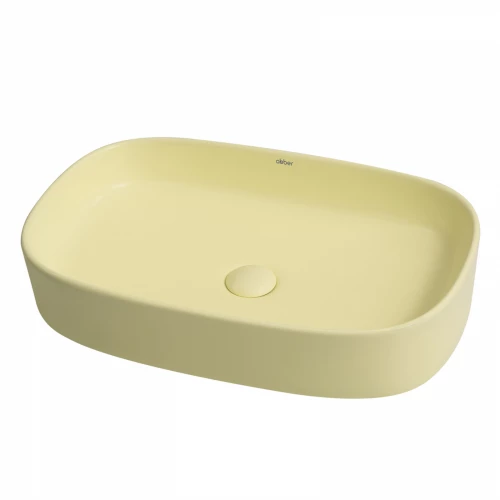 Раковина накладная Abber Rechteck желтая матовая AC2209MY