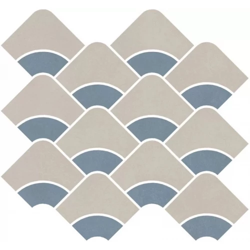 Плитка настенная Kerama Marazzi Таделакт Декор наборный обрезной матовый бежевый синий KMD2HID005BR 30x28 см