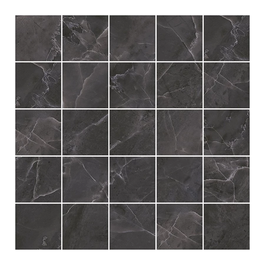 Декор Laparet Total мозаичный чёрный MM34108 25х25