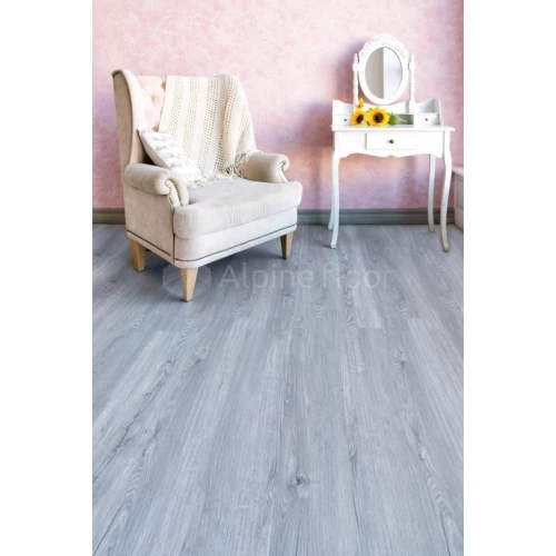 Плитка кварцвиниловая Alpine Floor Sequoia LVT синхронное тиснение Титан ЕСО 6-1 LVT 43 класс 3.2/4 мм 2.245 кв.м 121.9х18.4 см