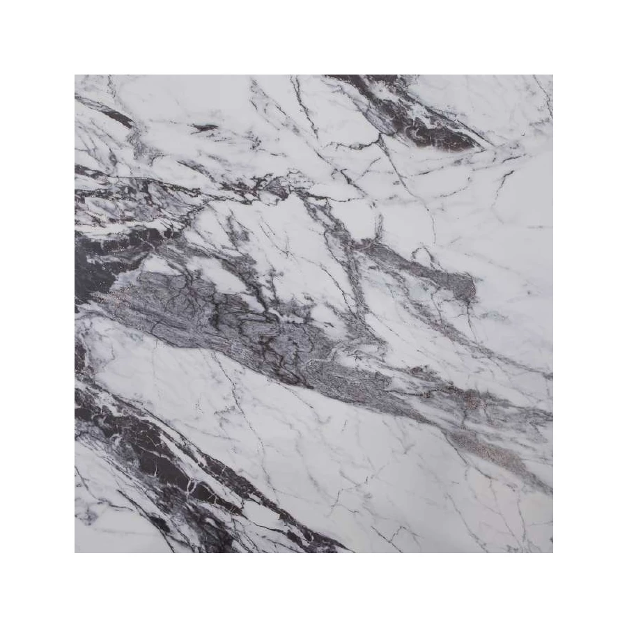 Керамогранит Planet Ceramics UK-860 глянцевый с золотом бело-серый 80х80 см