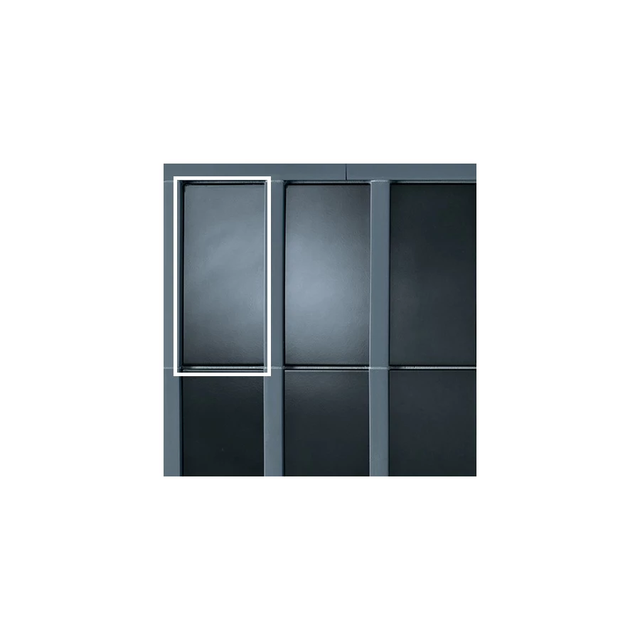 Плитка настенная Mutina Мотиво Силвер / Motivo Silver глянцевая синяя BOV08 28х14 см