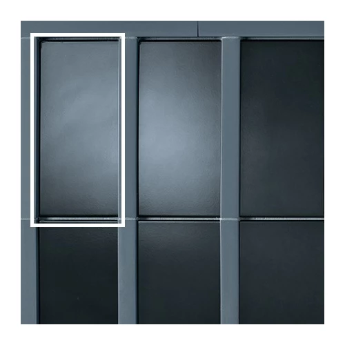 Плитка настенная Mutina Мотиво Силвер / Motivo Silver глянцевая синяя BOV08 28х14 см