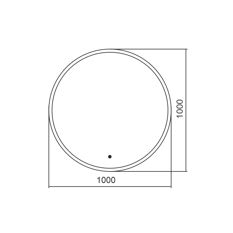Зеркало Azario Monaco-black бесконтактный сенсор черная рамка LED-00002769 d100 см