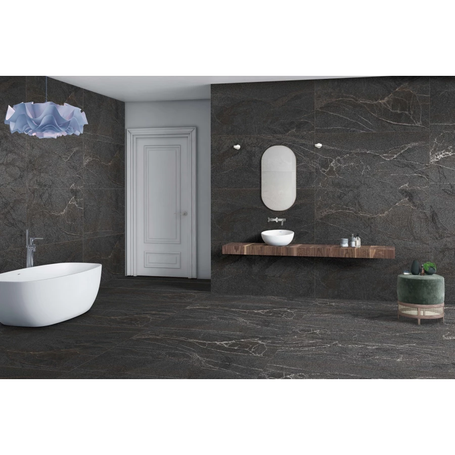 Керамогранит Realistik Alexandria Nero Sugar Carving 120х60 см