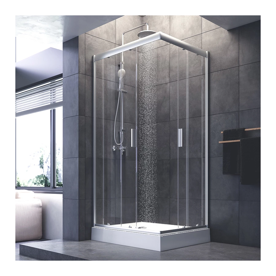 Душевое ограждение Am Pm Gem без поддона W90G-404-100280-MT 100х80 см