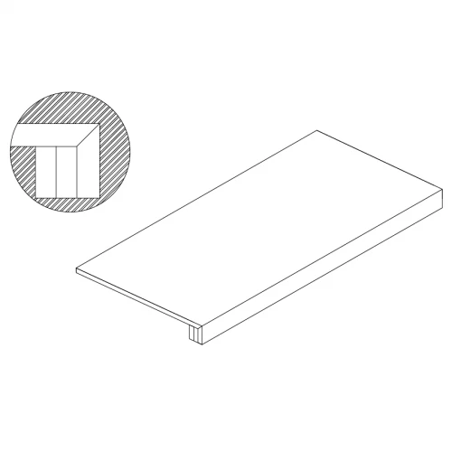 Ступень ТехноАрт керамогранит составная фронтальная с 2 усилителями РСС58 многоцветная 58х30 см