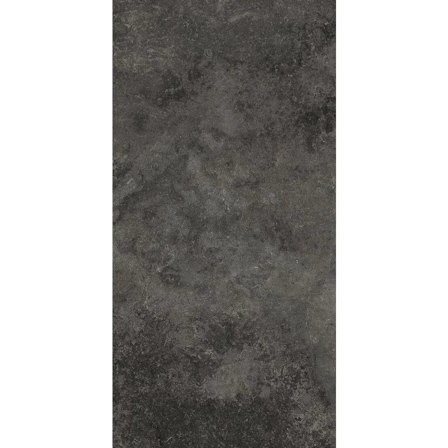 Керамогранит La Platera Millstone Black полуматовый черный 120х60 см