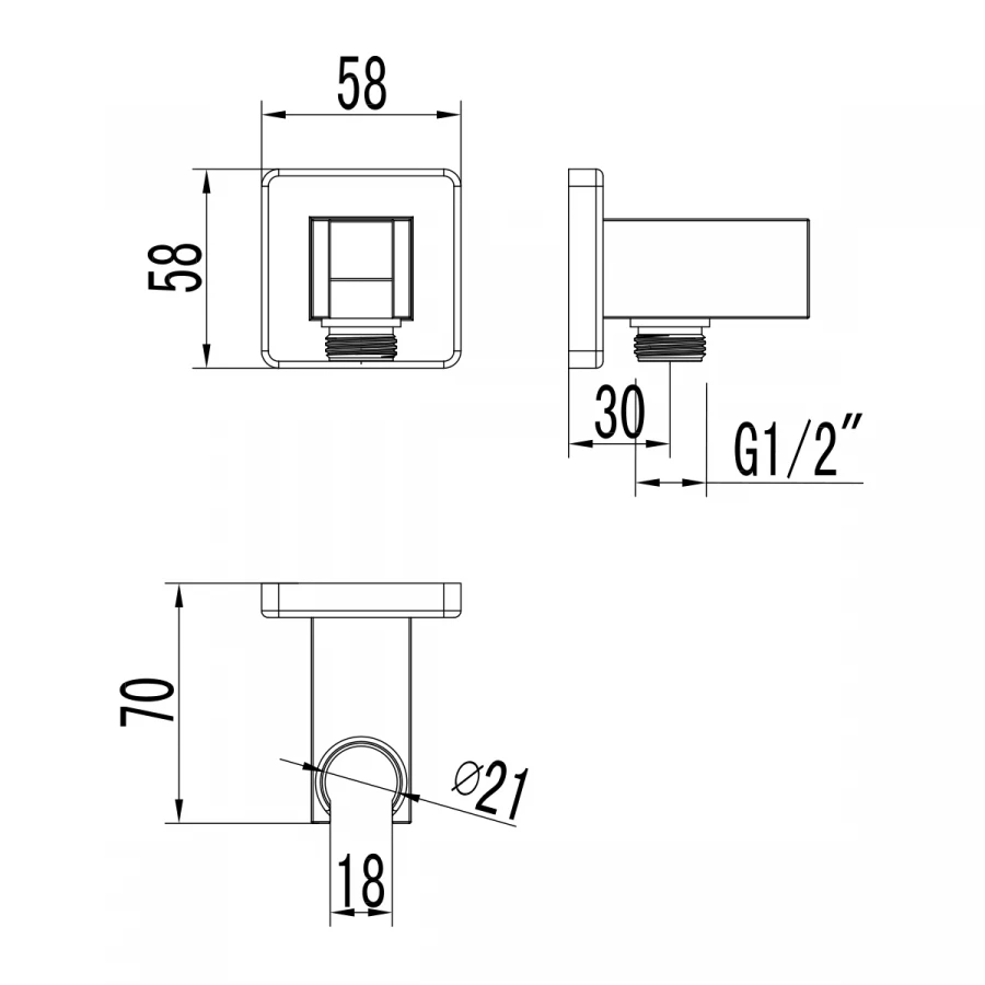 Подключение для душевого шланга Lemark LM4585C