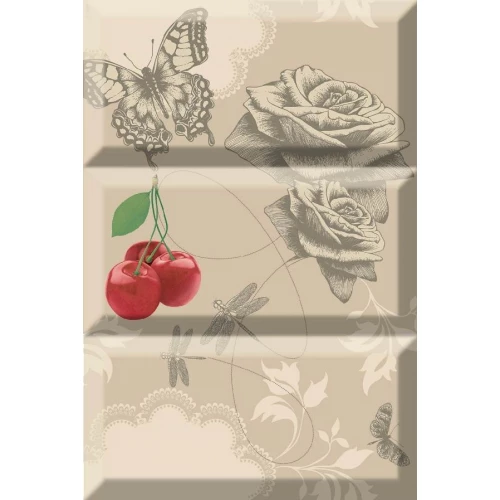 Плитка настенная Absolut Keramika Monocolor Composicion Vintage глянцевая бежевая AK0783 30х20 см