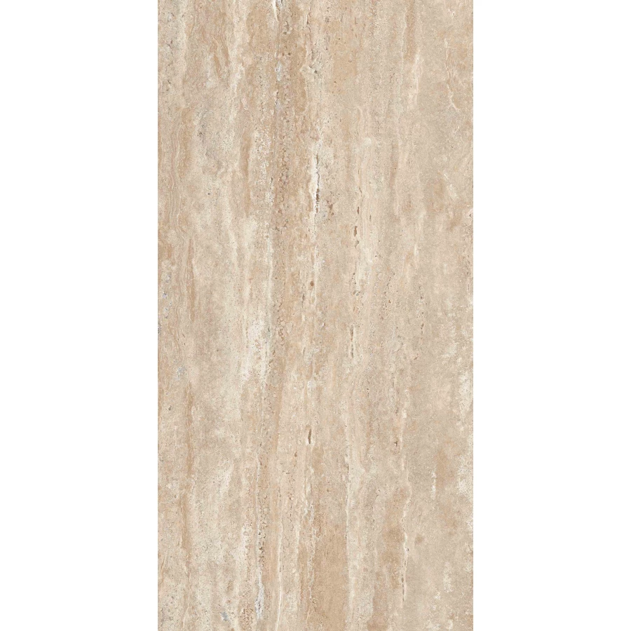 Керамогранит Belleza Rizzoni Travertino Brown Velvet матовый бежевый 120х60 см