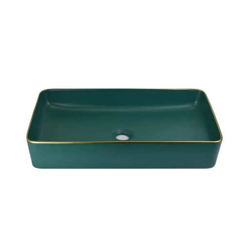 Накладная раковина Bronze de Luxe зеленая 1061 60,2х35 см