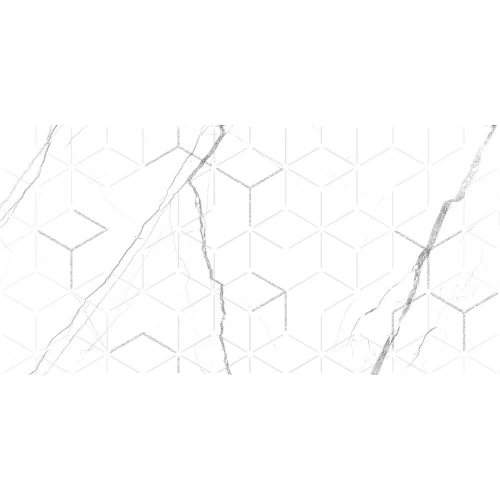 Декор Global Tile Siluet GT124VG белый 50*25 см