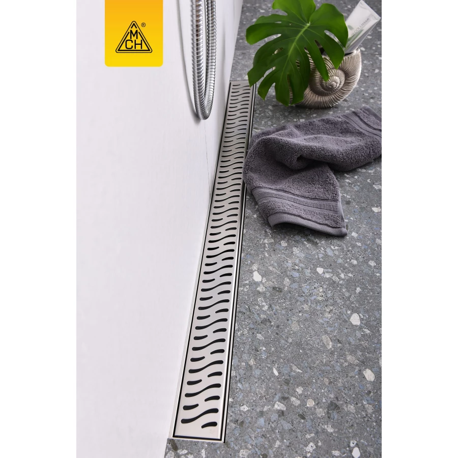 Душевой лоток Creto Zigzag с решеткой хром CRE-650 ZN 65 см