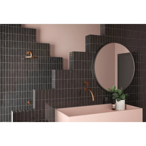 Керамогранит Equipe Coco Black Hat Glossy глянцевый чёрный 27991 15x5 см