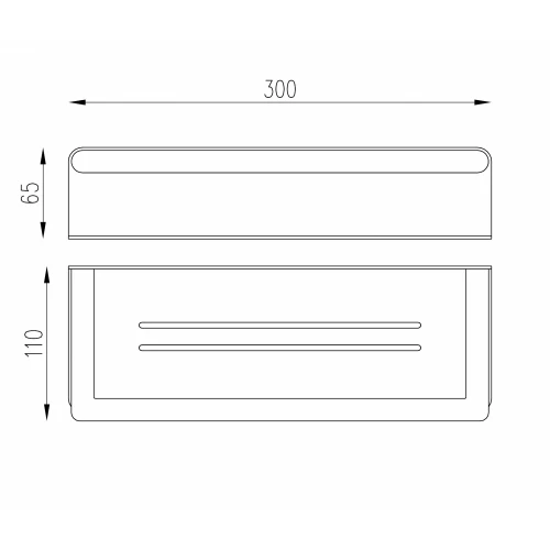 Полка Abber Osten 316 брашированная сталь AA1862BST