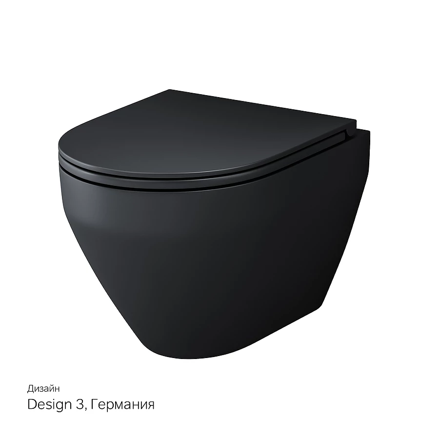 Набор подвесной унитаз с гигиеническим душем Am Pm Spirit V2.0 черный CK70H1103B