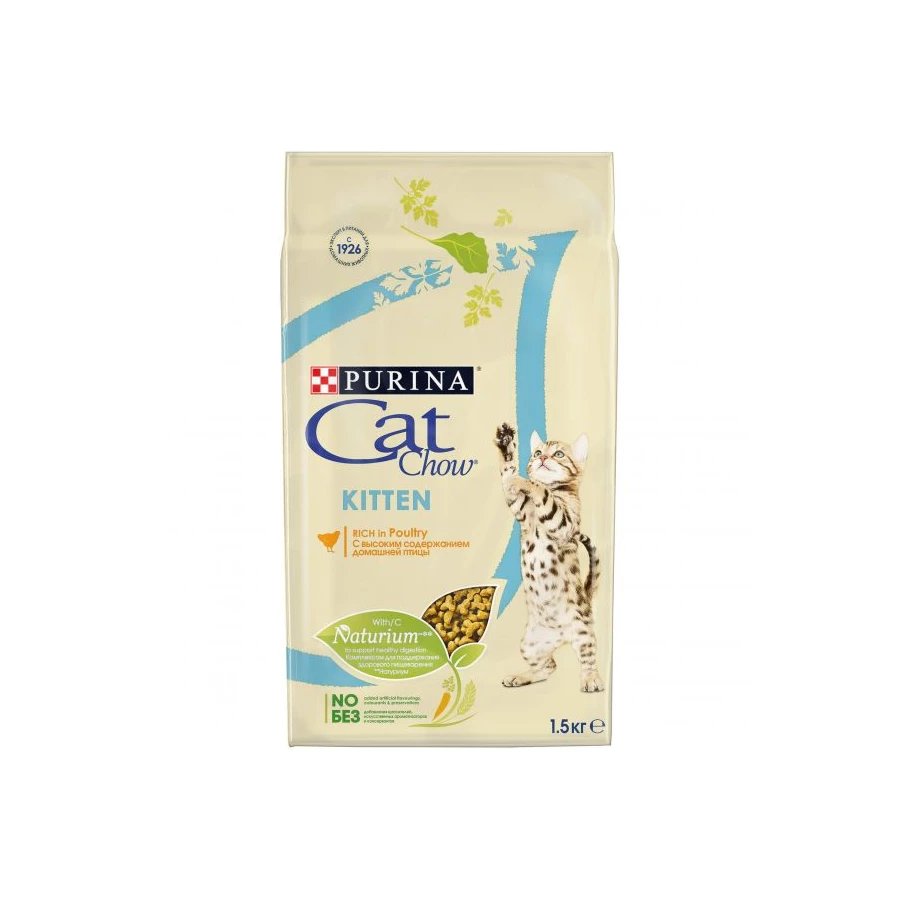 Сухой корм для котят Cat Chow Kitten домашняя птица 1,5 кг