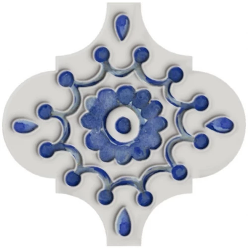 Плитка настенная Kerama Marazzi Арабески Майолика 6 Декор глянцевый синий VT/A321/65000 6,5х6,5 см