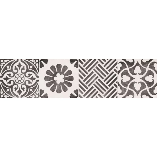 Бордюр напольный Lasselsberger Ceramics Винтаж Вуд белый микс 7,5х30 см