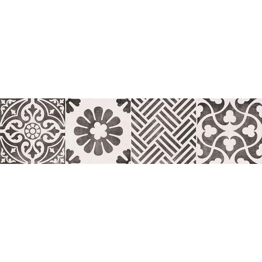 Бордюр напольный Lasselsberger Ceramics Винтаж Вуд белый микс 7,5х30 см