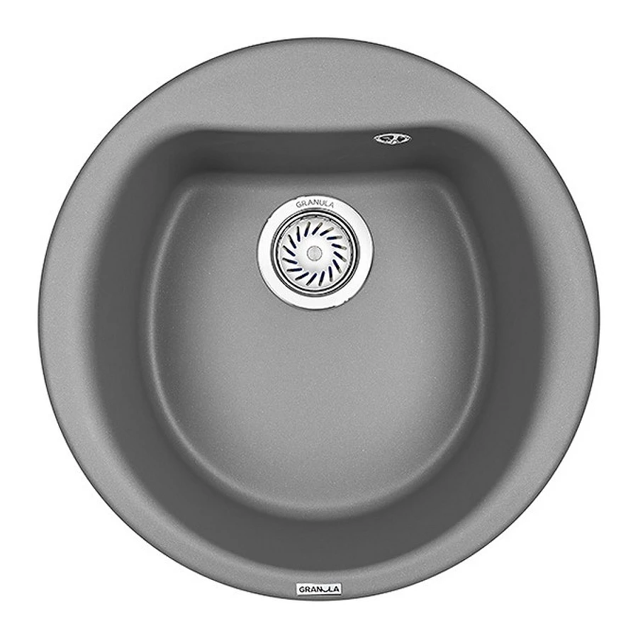 Кухонная мойка Granula 5101, АЛЮМИНИУМ 50х50 см