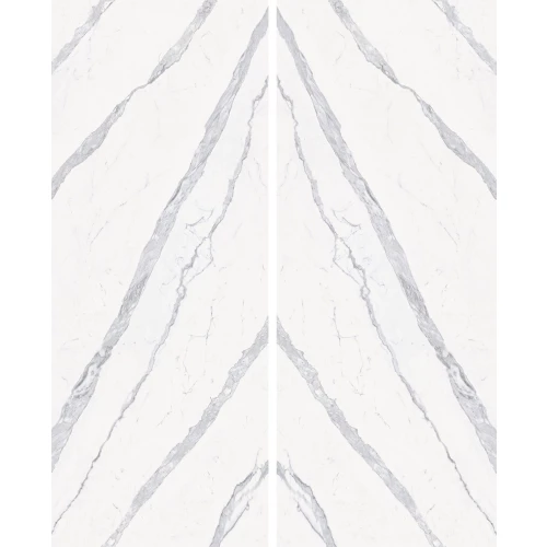 Плитка настенная Porcelanosa Балтис Боокматч А+Б / Baltic Bookmatch A+B глянцевая белая 100297128 150х59,6 см