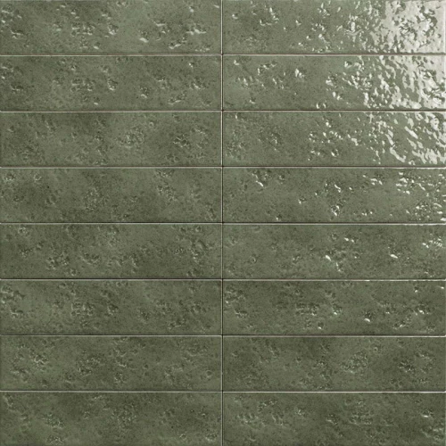 Плитка настенная Mainzu Amalfi Selva глянцевая зеленая 30х7,5 см