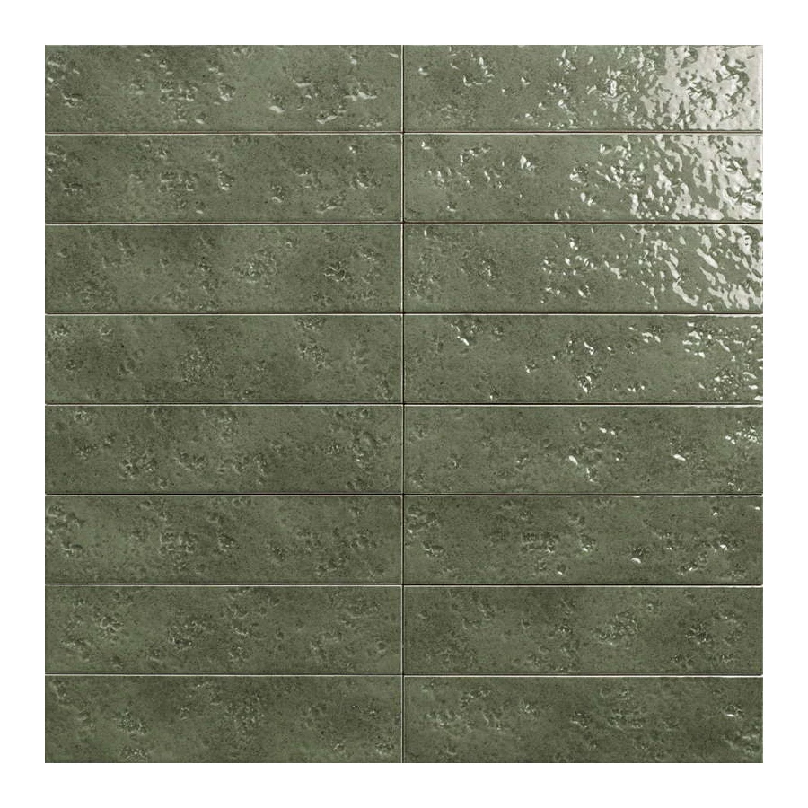 Плитка настенная Mainzu Amalfi Selva глянцевая зеленая 30х7,5 см