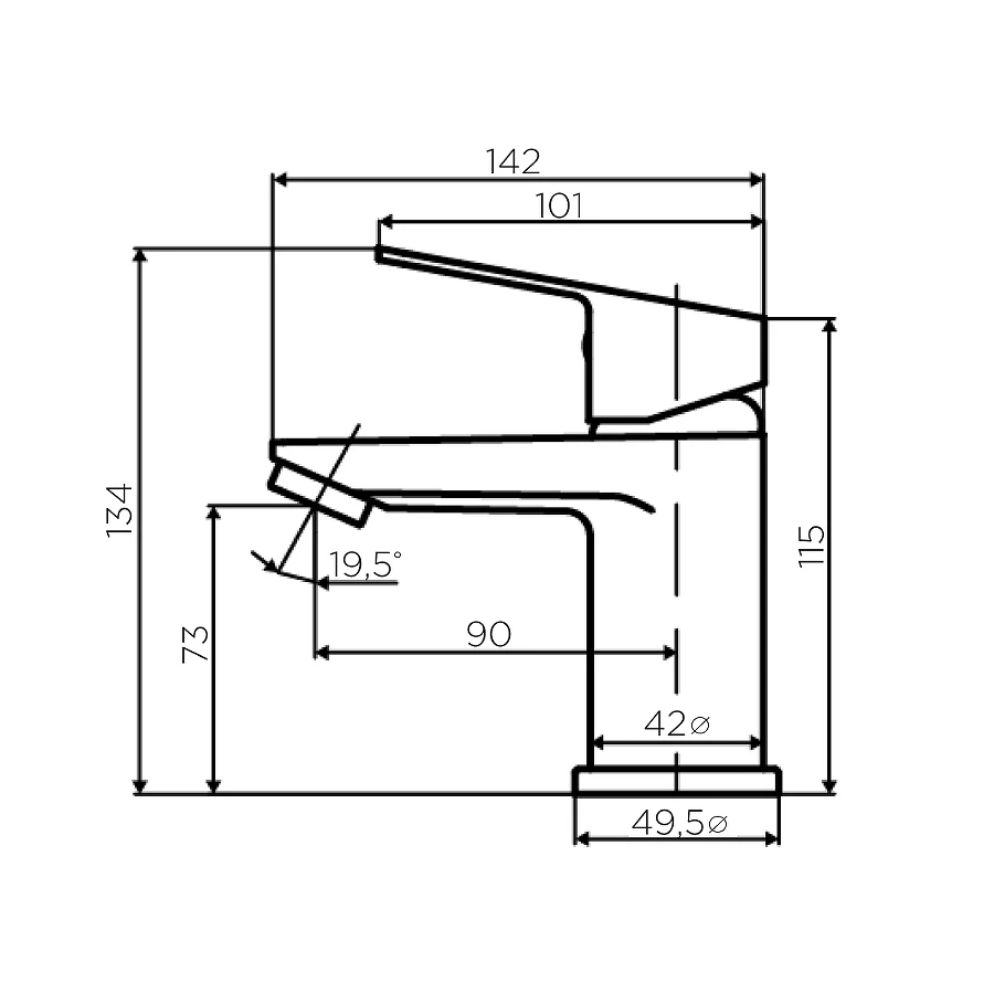 Смеситель для раковины Dorff Prime D4002100