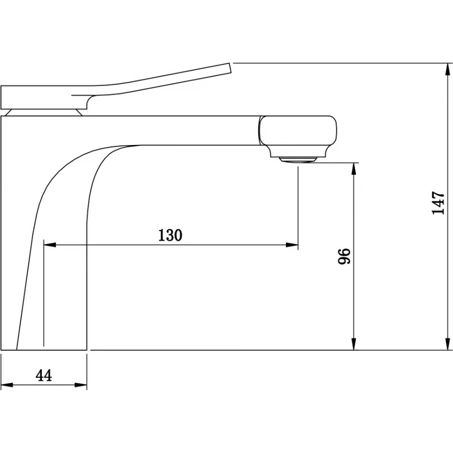 Смеситель для раковин Bronze de Luxe Element EL02XCB хром черный